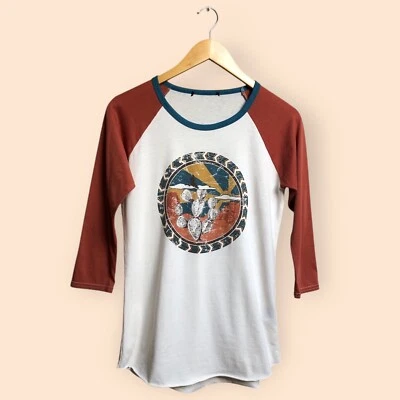 Camiseta Raglán Estampado Gráfico Cactus Southwestern Informal Boho Azteca Para Mujer Pequeña Foto 1 de 4