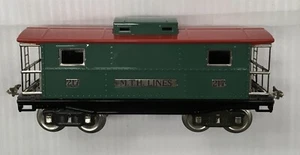MTH TINPLATE TRADITIONS 10-2108 CABOOSE PILOT SAMPLE GREEN AND RED - Picture 1 of 8
