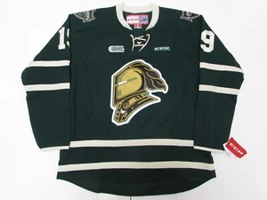 SHANAHAN OHL LONDON KNIGHTS GREEN CCM PREMIER 7185 HOCKEY JERSEY - Picture 1 of 5