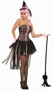 Pin-Up Pin Up Witch Pink Black Womens Adult Costume Standard Size NEW 