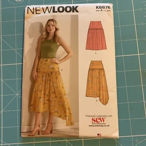 New Look K6676 Layered Skirt Sewing Pattern Size Woven Unused Size 8 - 20 S - L - Picture 1 of 10