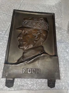 Foch Bronze Plaque See Newspaper example Details Rare $300-$800 11X7 - Picture 1 of 4