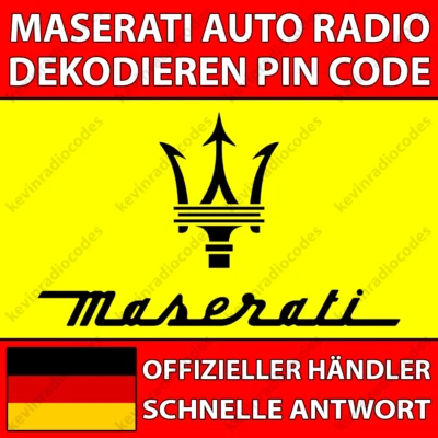 ✅MASERATI RADIO DEKODIEREN PIN CODE GHIBLI QUATTROPORTE GRANTURISMO VP4 R1 M139✅ - Bild 1 von 4