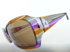 Marken- Sonnenbrille für Frauen bunt mehrfarbiger Kunststoff breite Bügel Gr. M - Bild 1 von 5