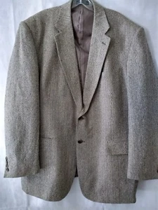 Blazer uomo 46R collezione New England seta beige nero misto 2 bottoni 1 sfiato - Foto 1 di 12