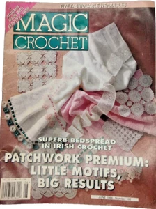 Vintage Magic Crochet Magazine June1996 #102 Bedspread In Irish Crochet Patterns - Picture 1 of 3