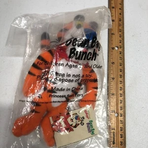 Muñeca de peluche vintage Kellogg's multicolor Tony The Tiger Bean Bag ramo juguetes nuevo en paquete - Imagen 1 de 7
