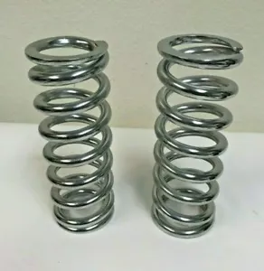 Lot of 2 Works Performance Shock Compression Springs Chrome 7.6" Long 110Lb .274 - Picture 1 of 1
