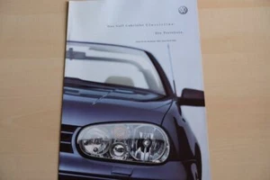208787) VW Golf IV Cabrio Classicline - Preisliste & Extras - Prospekt 06/2001 - Bild 1 von 1
