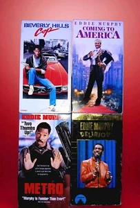 Eddie Murphy VHS Bundle Of 4 Coming To America Metro Delirious Beverly Hills Cop - Picture 1 of 13