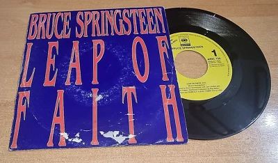 BRUCE SPRINGSTEEN Leap of faith 7" SPAIN PROMO SINGLE VINYL RAREST ONE SIDE ONLY - Image 1 of 3