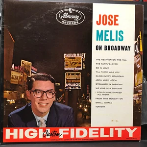 JOSE MELIS On Broadway PIANO Pop Show Tunes 61' MICROGROOE  Lp Vinyl Record - Imagen 1 de 10
