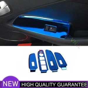 Glass Window Lifting Lock Cover 4* Fit For Kia K3 Forte 2014~2018 Blue Titanium - Picture 1 of 12
