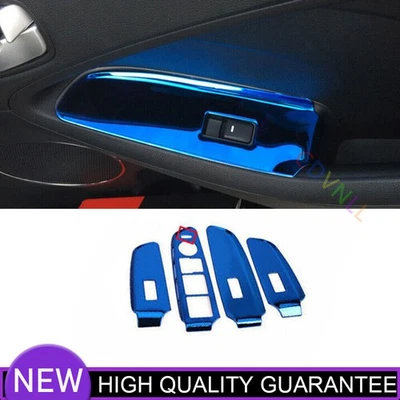 Glass Window Lifting Lock Cover 4* Fit For Kia K3 Forte 2014~2018 Blue Titanium - Image 1 of 4