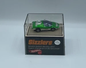 Vintage Mattel Red Line Hot Wheels Sizzlers Green Hot Head 1969 W Box Cube - Picture 1 of 9