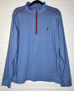 Johnnie-O Pullover Herren L blau Prep-Formance Quarter Zip Golfshirt leicht - Bild 1 von 8