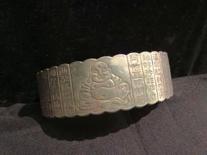 Special Tibetan Silver Hand Made *Buddha/心经/大悲咒* Bangle Bracelet SS041 - Picture 1 of 12