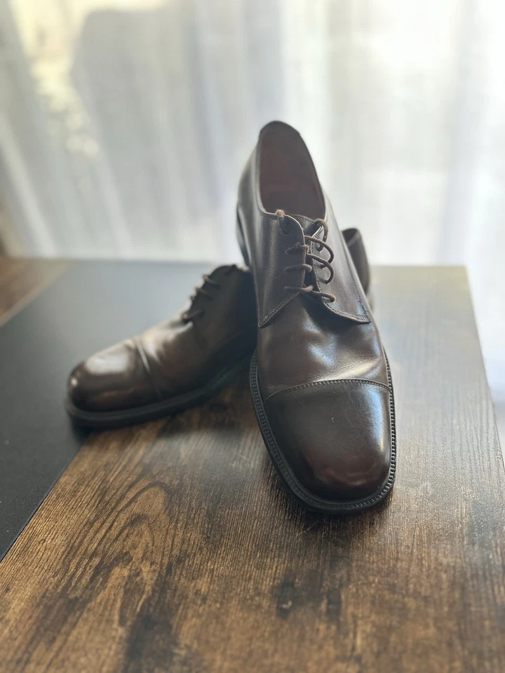 Zapatos para hombre Salvatore Ferragamo - talla 8,5 (cuero marrón) Foto 1 de 4