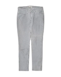LEVI'S Womens Slim Jeans W30 L30 Grey Striped Cotton FQ01 - Picture 1 of 5