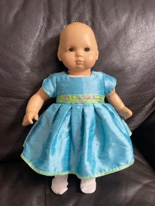 Bitty Baby Puppe blau Seide Party Kleid 15 Zoll - Bild 1 von 6
