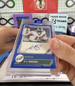 Donruss A.J. 2023 Marcas de firma marrón azul autógrafo automático/50 Eagles - Imagen 1 de 1