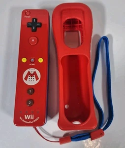 Nintendo Wii Motion Plus Remote Wiimote Controller Mario Limited Ed. Red Tested - Picture 1 of 8