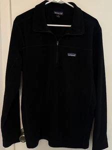 Patagonia Maglione Pullover in Pile Top 1/4 Zip Medium Nero. - Foto 1 di 6