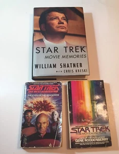 Star Trek Movie Memories by William Shatner Hardcover Book & 2 Paperbacks Sci Fi - Imagen 1 de 9