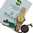 Rolex Datejust 69178 Watch Champagne Diamond Dial 18k Gold Fluted President 26mm
