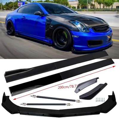 For Infiniti G35 &Si 78.7" Side Skirt Rear Front Bumper Lip/ Splitter Foto 1 de 4