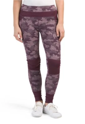 Leggings femininas Kyodan Yoga corrida ativa camuflagem borgonha nova com etiquetas US$ 68 - Imagem 1 de 4