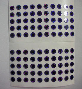100   PURPLE   PRISM EYES for SPINNERBAITS & LURES  7/32"  FLAT STICK ON  - Picture 1 of 1