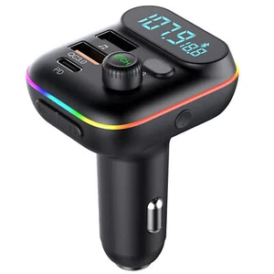 Bluetooth 5.0 Radio Voiture Sans Fil FM Emetteur Double USB Chargeur Lecteur MP3 - Bild 1 von 6