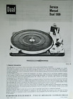 Dual 1009 Turntable Service Manual Photocopy Pioneer Thorens Kenwood Bic