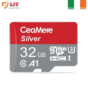 Genuine CeaMere Silver 32 GB Micro SD Memory CARD HC Class 10 TF Cards A1 Record - Picture 1 of 14