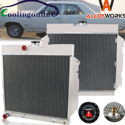 4-ROW RADIATOR FIT 1963-69 66 67 68 DODGE DART/CHARGER/MOPAR CARS PLYMOUTH FURY Foto 1 de 4