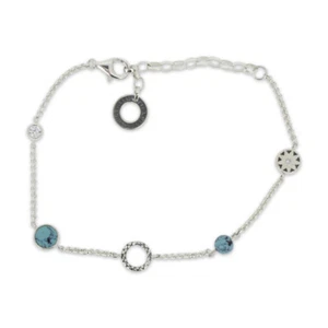 Thomas Sabo Bracelet Ladies Turquoise Stone Charm - Picture 1 of 1