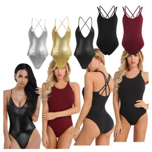 Women Ladies Ballerina Ballet Leotard Unitard Gym Yoga Skate Dance Dress Costume - Picture 1 of 23