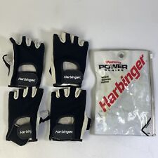 Lot Of 2 Harbinger Leather Women's Wrist Wrap Lifting Gloves Size M