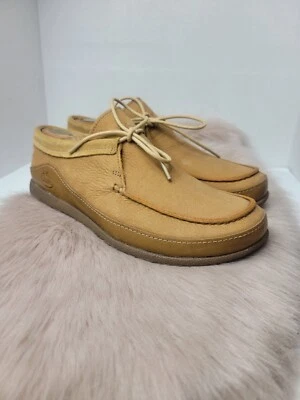 Mocassim Chaco Feminino Pineland Sapatos Liso Couro Marrom com Cadarço Moc Toe Tamanho 9 - Imagem 1 de 4