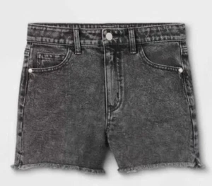 Art Class Girl’s XXL 18 Jean Shorts Black Denim A-Line High-Rise Distressed New - Picture 1 of 5