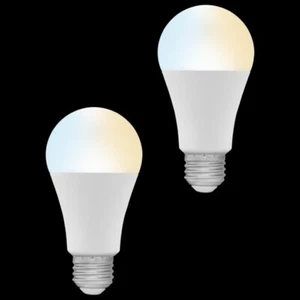 UltraPro WiFi Tunable White Smart LED Light Bulb, 60W, Dimmable, A19, 2 Pack - Picture 1 of 7