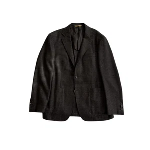Men's Canali Kei Wool Sport Blazer Jacket Black Size 52R - Picture 1 of 7