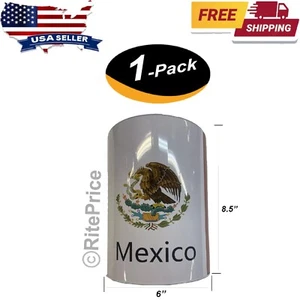 Mexico National Flag Pattern Coin Saver Tin Money Savings Bank Large 8.5" x 6" - Picture 1 of 5