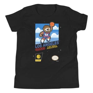 Los Angeles Clippers Jersey Retro Nintendo NES Youth Kids Child T-Shirt - Picture 1 of 9