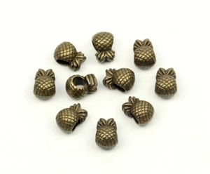 Metallperlen Ananas Antikbronze 12x8,3x9mm Großlochperlen Spacer European - Bild 1 von 3