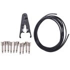 10Ft Guitar Solderless Pedalboard Cable Kit Angle Audio 6.35 Plugs for9457