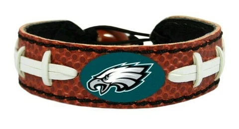 Philadelphia Eagles NFL Football Logo Bracelet Wristband Genuine Leather -New Cover