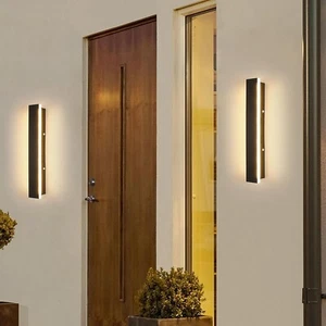 2 Pack Outdoor LED Wall Light, 11.8inch Modern Sconce, 3 Color Lights 3000K/4... - Picture 1 of 7