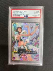 Tarjeta One Piece PSA10 Ms All Sunday SR-SP OP04-064 Nico Robin japonesa - Imagen 1 de 2
